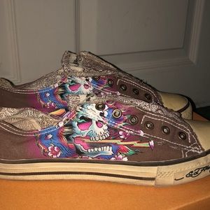 Ed Hardy slip on sneakers size 9